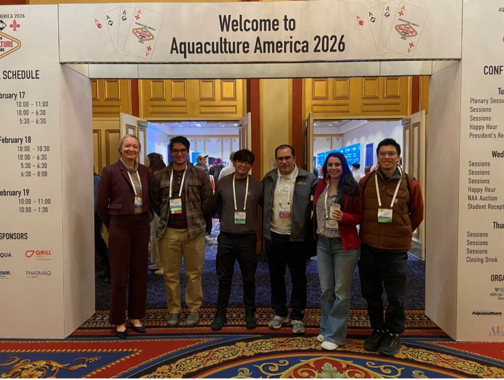 From left to right. Dr. Simona Augyte (California Sea Grant and Scripps), Evan Simpson, Tatsu Kikuchi, Dr. Rafael Cuevas Uribe, Jasmine Iniguez (College of the Redwoods), and Phillip Tahimic.